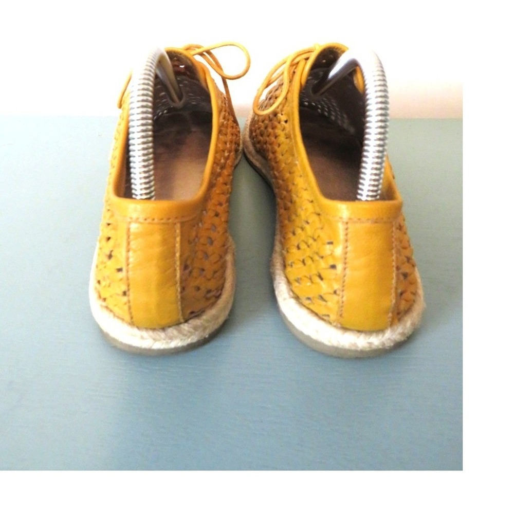 Seychelles Woven Leather Lace-Up‎ Flats Yellow Esprasrile Soul Casual Oxford 10 - Picture 6 of 11